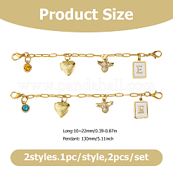2 chaîne de sangle de bottes en laiton&nbsp;HJEW-HS00077
