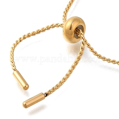 Ionenplattierung (IP) 304 Edelstahl gedrehte Kettenschieberarmbänder&nbsp;BJEW-H613-08G