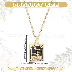 Colliers en laiton avec pendentifs en zircone cubique&nbsp;NJEW-LP0001-45K-G