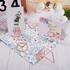 18 pièces 3 porte-cartes en acier au carbone de style&nbsp;AJEW-SZ0001-80RG