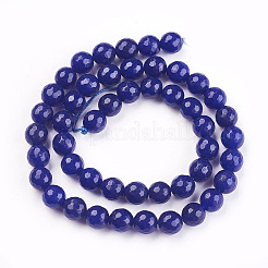 Natürliche weiße Jade Edelstein Perlen&nbsp;X-JBS042-8MM-23