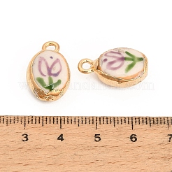 Porcelana hecha a mano con colgantes de latón.&nbsp;PR-CBAB520-15G