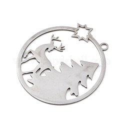 Pendentifs de Noël en acier inoxydable 201&nbsp;STAS-C156-01U-P
