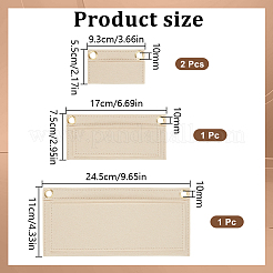 4 inserto organizador de monedero de fieltro rectangular&nbsp;FIND-DR0001-97B