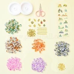 Kit fai da te per realizzare braccialetti con perline in vetro soffiato&nbsp;DIY-FZC0001-01D