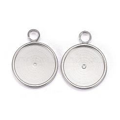 201 pendentifs en acier inoxydable sertis de cabochons&nbsp;STAS-I137-02B-S