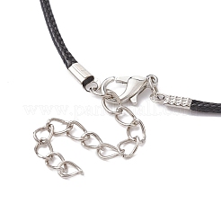 Collana con pendente a spada in lega con cordini cerati&nbsp;X-NJEW-JN04473