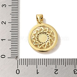 Ciondoli in ottone con placcatura a cremagliera con micro pavé di zirconi chiari&nbsp;KK-P267-06G