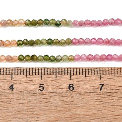 Colliers de perles de tourmaline multicolores naturelles à dégradé de couleurs&nbsp;G-D110-A02-08