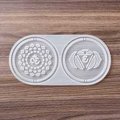 Méditation yoga pendentifs tapis de tasse moules en silicone&nbsp;DIY-B056-02A