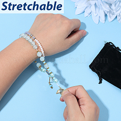 1 Beutel elastische Armbänder aus Kunststoff- und Glasperlen&nbsp;BJEW-PA0001-10B