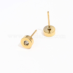 Flache runde Ohrstecker aus 201 Edelstahl&nbsp;TL9251