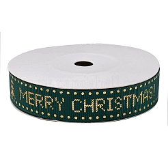 Flaches Ripsband aus Polyester mit Weihnachtsmotiv&nbsp;OCOR-YWC0001-01A-03
