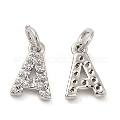 Breloques en laiton avec zircone cubique AAA de type micro-pavé&nbsp;ZIRC-P067-11P-A-NR