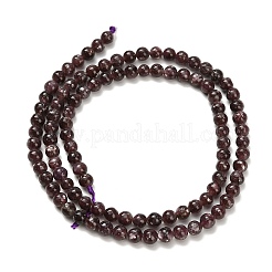 Natürliche Lepidolith / lila Glimmer Steinperlen Stränge&nbsp;G-H335-B03-4mm-A
