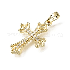 Osteranhänger aus Messing mit Mikropavé-Fassung aus klaren Zirkonia&nbsp;CU-L001-15G-04