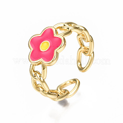 Anneaux de manchette en laiton émaillé&nbsp;RJEW-N035-007-NF