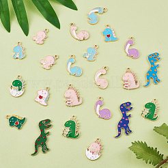 30pcs 15 pendentifs en émail en alliage de style&nbsp;ENAM-SZ0002-84
