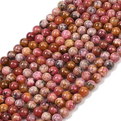 Chapelets de perles en rhodonite naturelle&nbsp;G-G206-A02-6mm