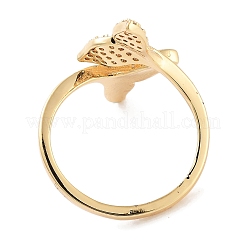 Anelli a polsino aperto con placcatura a spina di pesce in ottone micro pavé di zirconi cubici per donna&nbsp;RJEW-Z059-06G