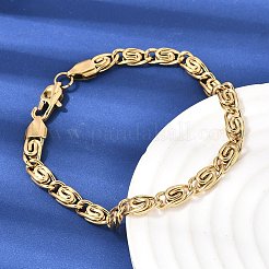 Armbänder mit spiralförmigen Gliedern aus Edelstahl 304 für Damen&nbsp;BJEW-K240-11G