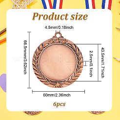 6 set di cabochon pendenti in lega&nbsp;FIND-FG0002-36R