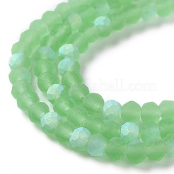 Abalorios de vidrio jade de imitación hebras&nbsp;EGLA-A034-T3mm-MB09