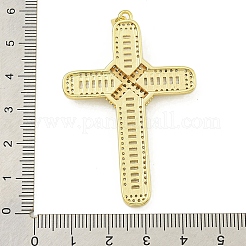 Ciondoli in ottone con placcatura a cremagliera con pavé di zirconi&nbsp;KK-U029-02G-02