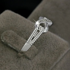 Anillos de dedo de latón y circonita cúbica transparente para mujer&nbsp;FS-WGA713C-02
