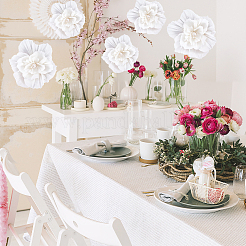 5 Stück künstliche Blumen aus Krepppapier&nbsp;DIY-WH20007-272A