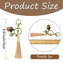 Porte-clés en bois et alliage&nbsp;KEYC-YW00262