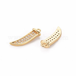 Messing micro pave klare zirkonia anhänger&nbsp;KK-S356-461-NF
