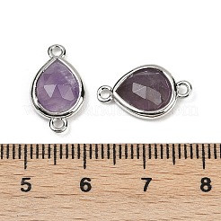 Natürliche Amethyst facettierte Verbindungsanhänger&nbsp;G-L514-048G-09