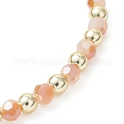 Pulseras elásticas de cuentas de vidrio para mujer&nbsp;BJEW-JB13308-02