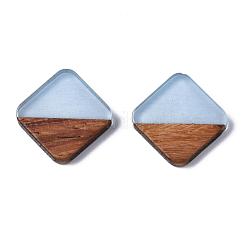 Cabochon in resina e legno di noce&nbsp;RESI-S358-A-90F