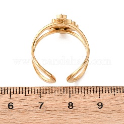 Manschettenringe aus 304er Edelstahl mit Emaille für Damen&nbsp;RJEW-Z116-01G-02
