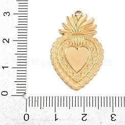 Pendentifs en acier inoxydable 304 émaillé rose&nbsp;STAS-E524-04G