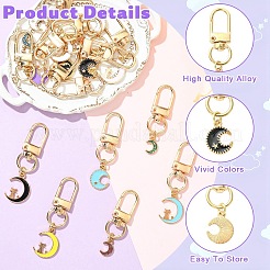 16pcs décorations de pendentif en alliage d'émail&nbsp;HJEW-YW00249