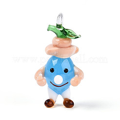 Pendentifs oignon de dessin animé en verre filé fait main&nbsp;LAMP-T025-11M