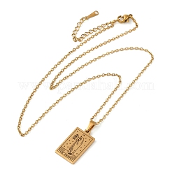 Colliers pendentifs en acier inoxydable 304 sur le thème du tarot pour femmes&nbsp;STAS-S128-02I