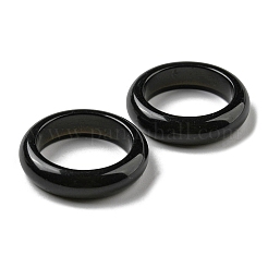 Bague unie en obsidienne naturelle pour femme&nbsp;RJEW-P044-01B-10