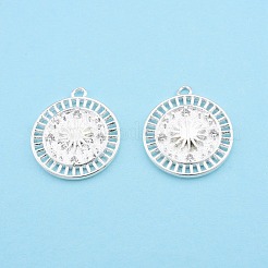 Ciondoli in ottone con placcatura a cremagliera con micro pavé di zirconi chiari&nbsp;KK-C006-10S
