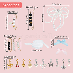 Legierung & polyester anhänger dekoration & brosche schuhe dekoration sets&nbsp;HJEW-DR00110