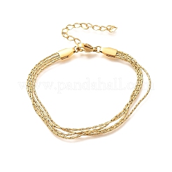 Mehrreihige Armbänder aus 304 Edelstahl&nbsp;BJEW-U022-01G