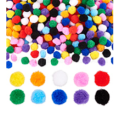 500 Stück 10 Farben DIY Puppe Handwerk Pom Pom Garn Pom Pom Bälle&nbsp;AJEW-PH0011-75