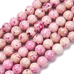Brins de perles de marbre teintées naturelles&nbsp;G-P593-8mm-05