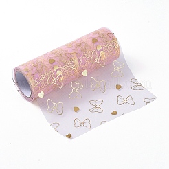 Bowknot & Herz Deko Mesh Bänder&nbsp;LS-OCOR-I005-G05