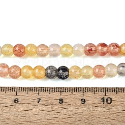 Brins de perles de verre craquelé teintées à effet ombré&nbsp;GLAA-Q106-01A-B18