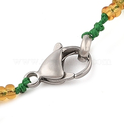 Conjuntos de pulseras y collares con cuentas de prehnita natural&nbsp;SJEW-P004-01P-03