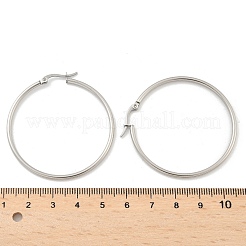 Orecchini a cerchio grandi in acciaio inossidabile 304 anti-ossidazione&nbsp;LS-EJEW-F105-06P
